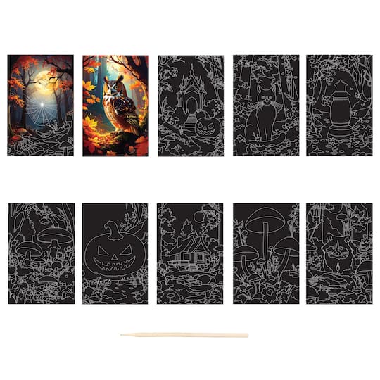 Brea Reese® Mini Spooky Forest Scratch Art Paper Pad